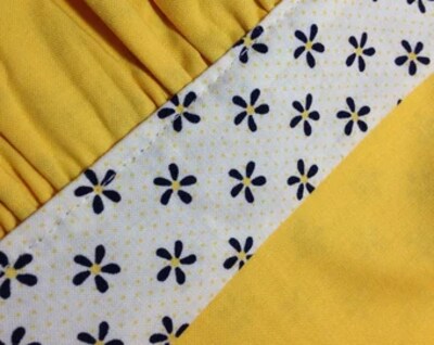 Yellow and Blue Floral Pattern Sunshine Polka Dot Full Apron - image3